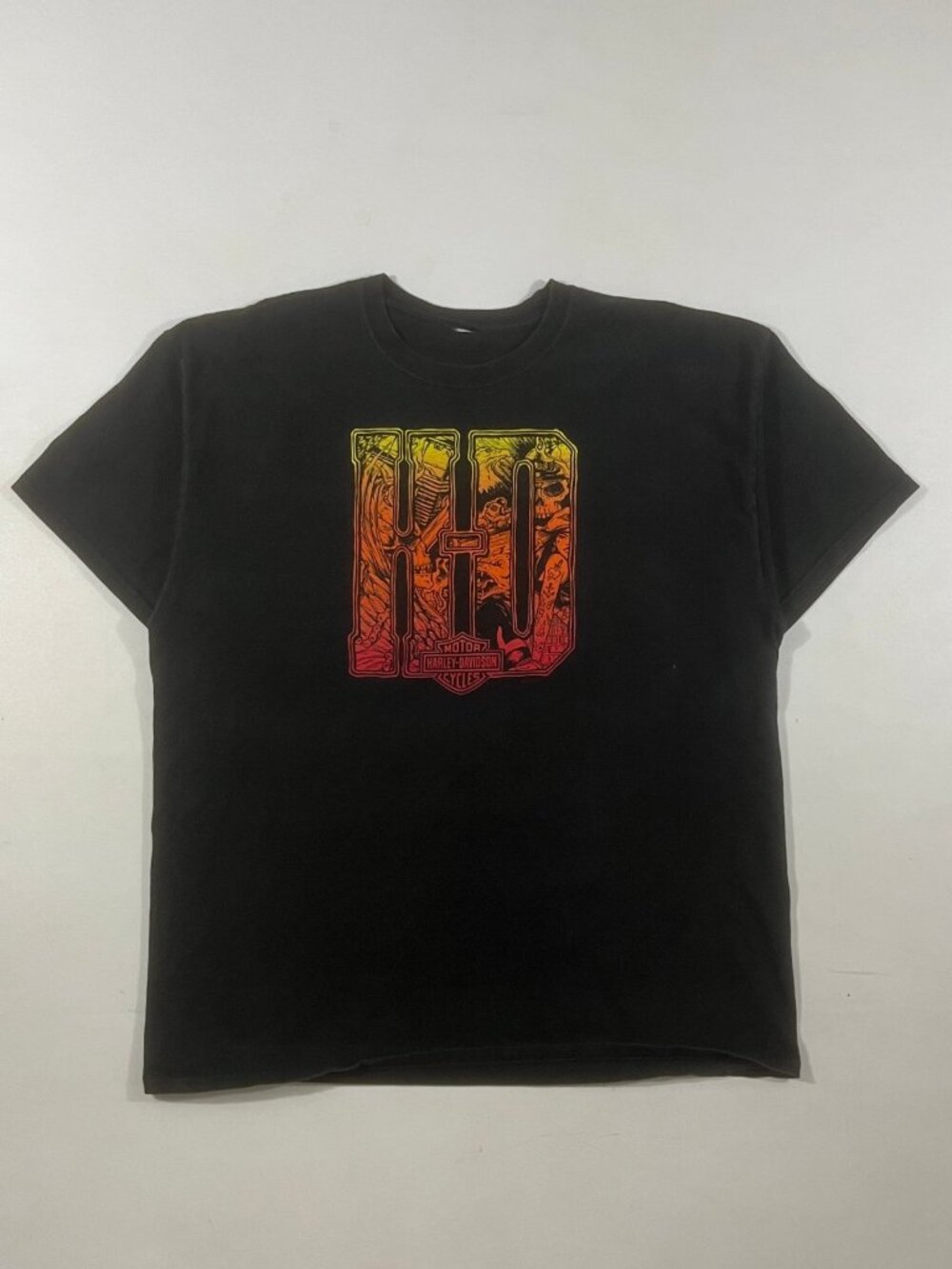 Harley-Davidson Fort Bragg Fayetteville NC Skull H-D Graphic Biker Tee